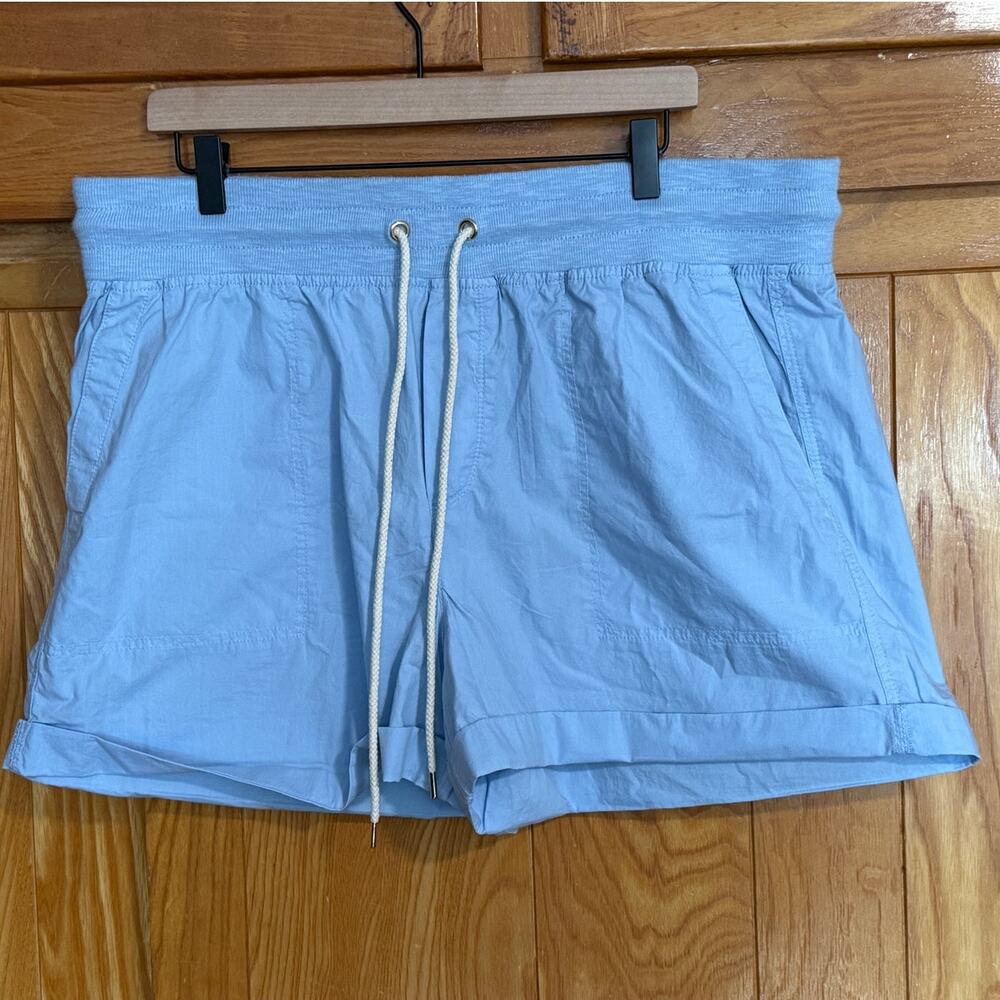 Lou & Grey Cuffed Elastic Waist Shorts Pastel Blue XXL